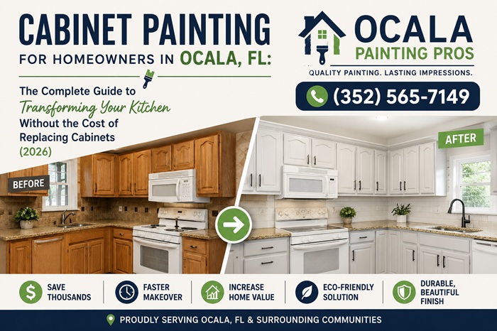 Cabinet Painting Ocala FL - Before and After