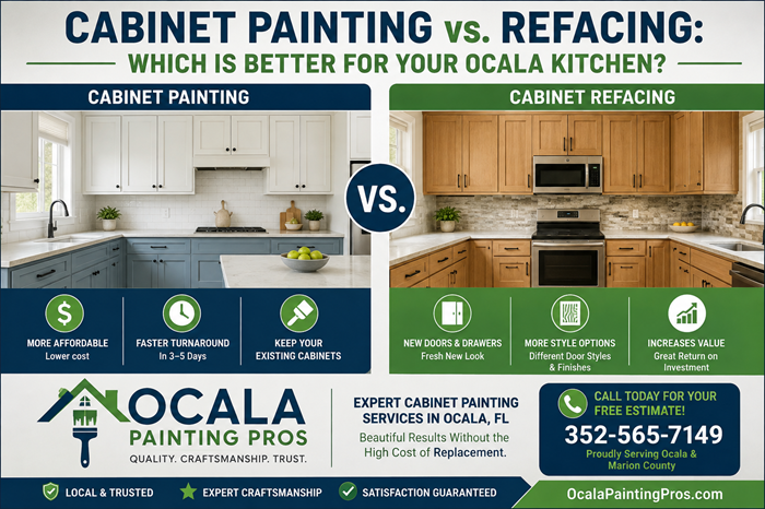 Cabinet Painting vs. Refacing for Ocala Kitchen