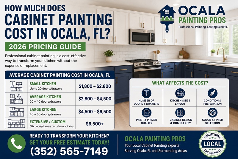 How Much Does Cabinet Painting Cost in Ocala, FL?